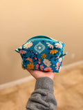 Teal Wildflower Box Pouch - No 1