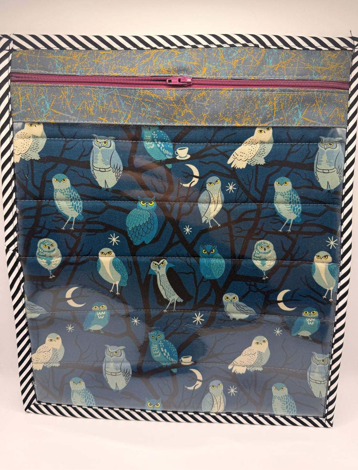 Owl Vinyl Project Bag - 001