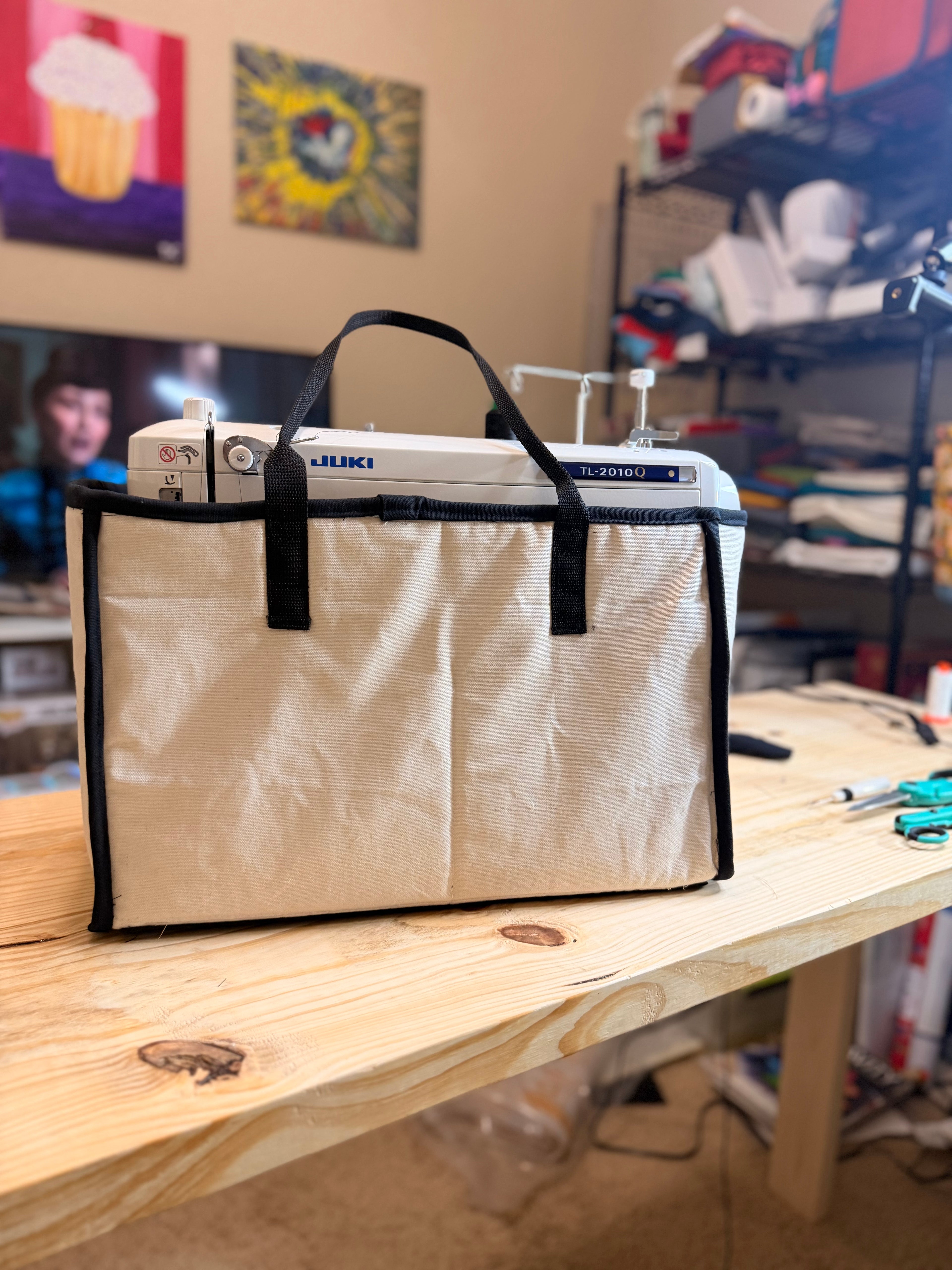 Juki TL Series Canvas Sewing Machine Tote – Handmade