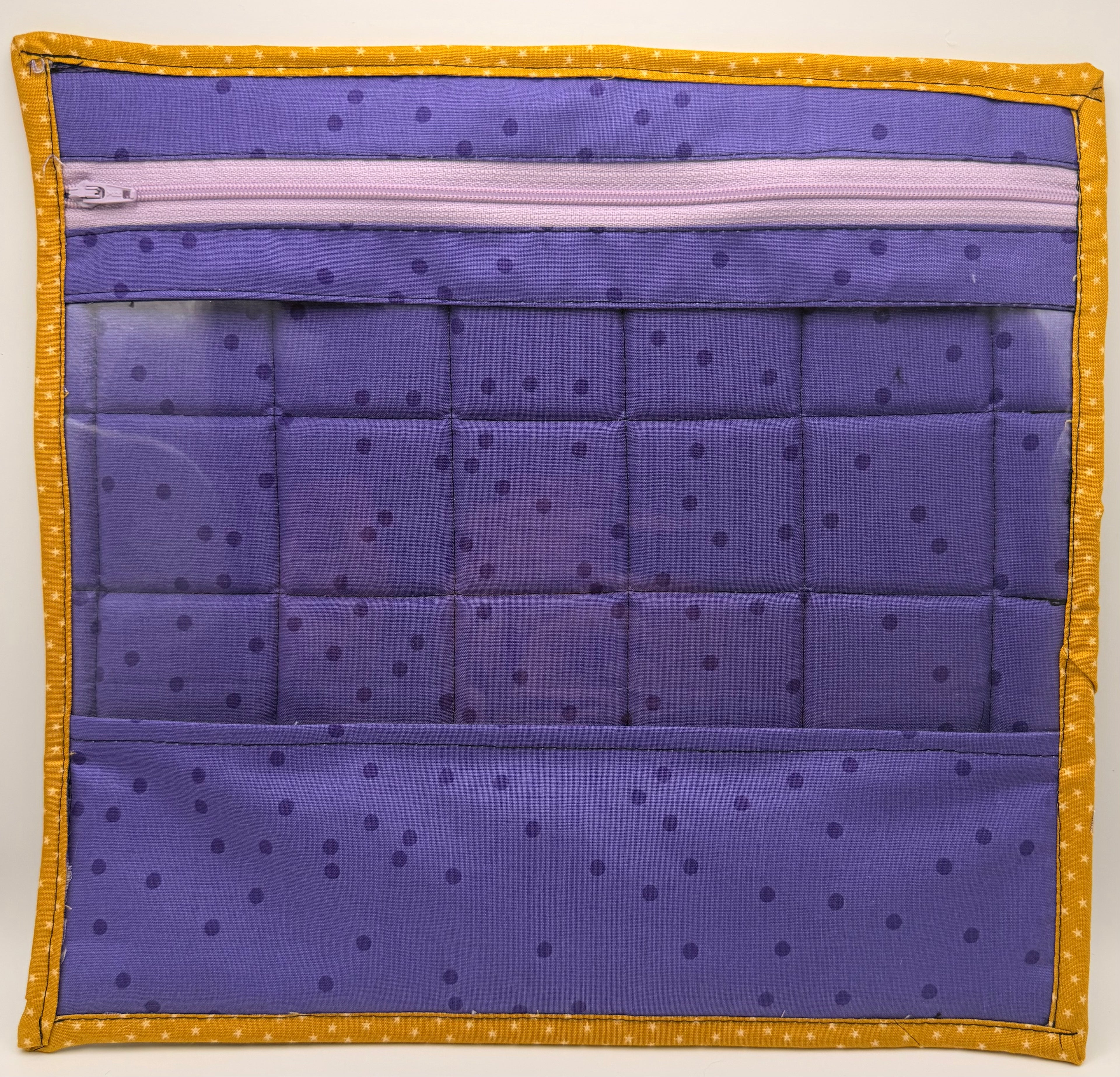 Purple Dot Clear Vinyl Pouch - No 1